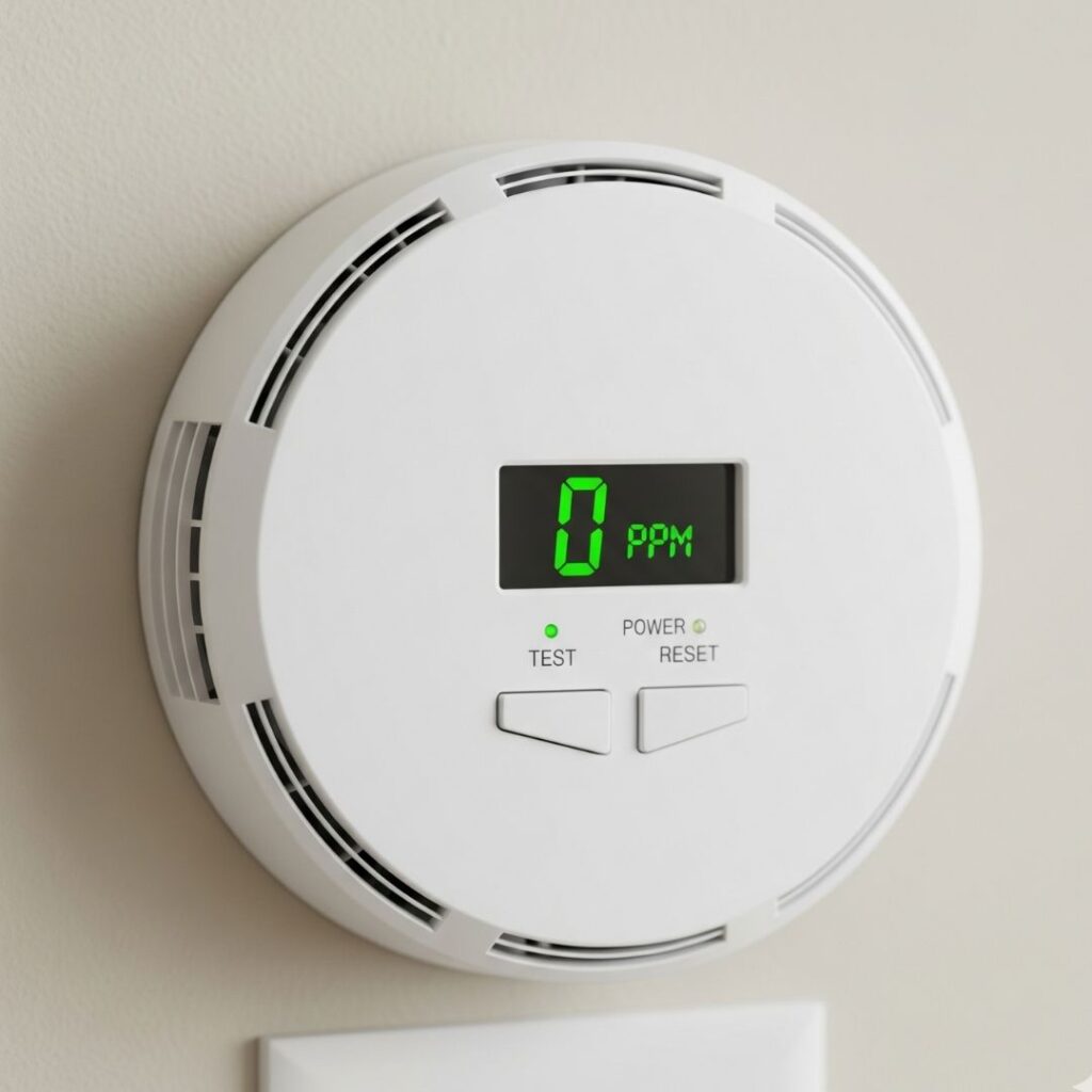 A carbon monoxide detector